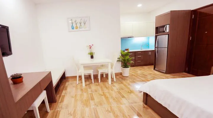 Bright Studio Serviced Apartment For Rent in Hai Ba Trung Street District 3 HCM City 40sqm 450 USD/month