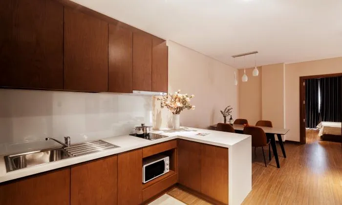 Good Size One Bedroom DHTS Serviced Apartment For Rent in Phu Nhuan District HCMC 57sqm 1,100 USD/month