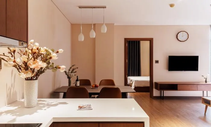 Good Size One Bedroom DHTS Serviced Apartment For Rent in Phu Nhuan District HCMC 57sqm 1,100 USD/month