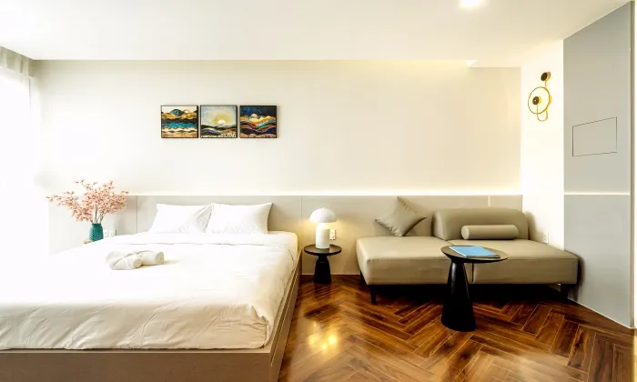 One Bedroom Kimmy House Serviced Apartment in Nguyen Thi Huynh Street Phu Nhuan HCMC 45sqm 700 USD/month