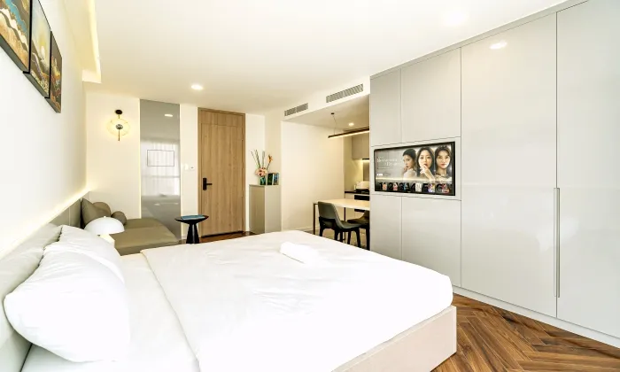 One Bedroom Kimmy House Serviced Apartment in Nguyen Thi Huynh Street Phu Nhuan HCMC 45sqm 700 USD/month