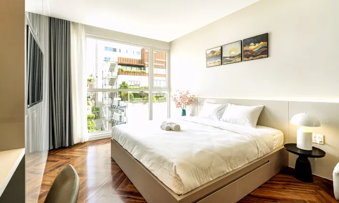 One Bedroom Kimmy House Serviced Apartment in Nguyen Thi Huynh Street Phu Nhuan HCMC 45sqm 700 USD/month