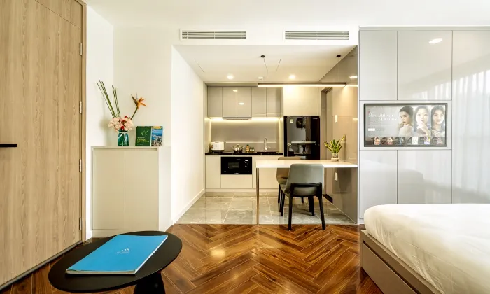 One Bedroom Kimmy House Serviced Apartment in Nguyen Thi Huynh Street Phu Nhuan HCMC 45sqm 700 USD/month