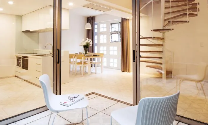 Wonderful Duplex One Bedroom Apartment For Rent in Bach Dang Street Tan Binh District HCMC 70sqm 650 USD/month