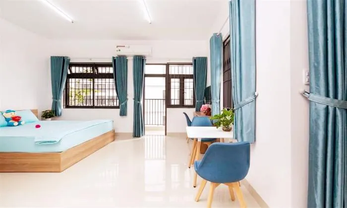 Attractive Fresh Light Studio Serviced Apartment For Rent in Ho Chi Minh City 40sqm 450 USD/month