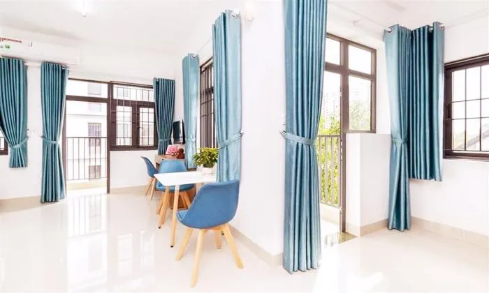 Attractive Fresh Light Studio Serviced Apartment For Rent in Ho Chi Minh City 40sqm 450 USD/month