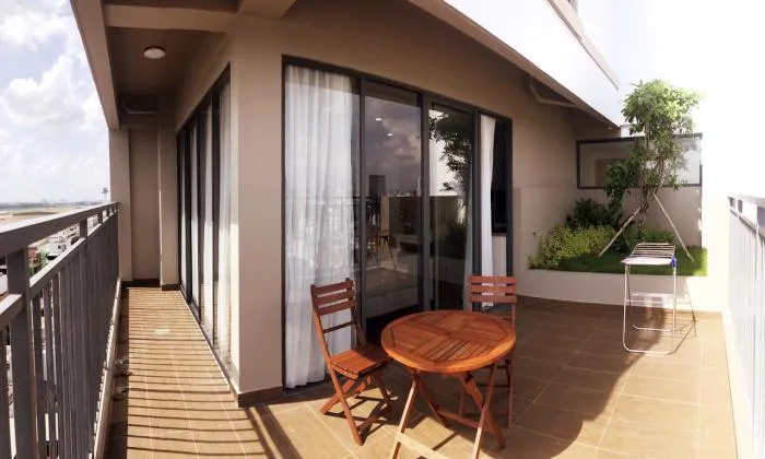 Amazing Balcony Two Bedroom Serviced Apartment in Tan Binh District HCMC 70sqm 1,350 USD/month