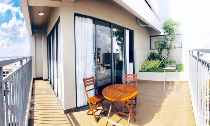 Amazing Balcony Two Bedroom Serviced Apartment in Tan Binh District HCMC 70sqm 1,350 USD/month