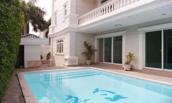 Newly Villa In High Security Compound Nguyen Van Huong HCMC 500sqm 4,500 USD/month