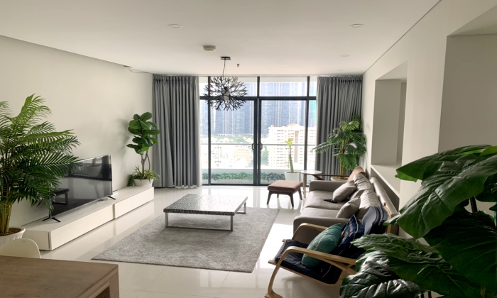 Three Bedroom City Garden Apartment For Rent in Binh Thanh HCM 