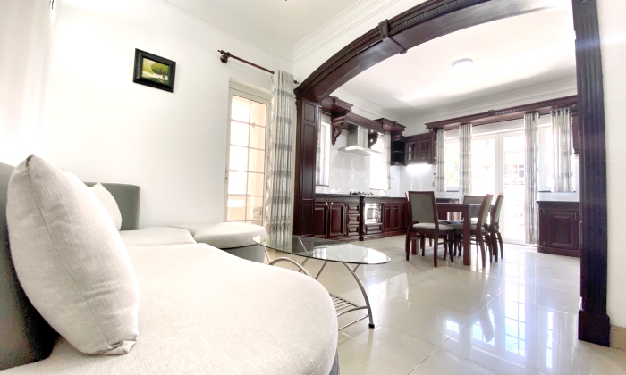 Three Bedroom Saigon Sen Serviced apartment For Rent in Thao Dien HCM