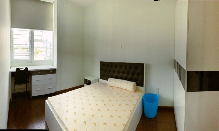 Balcony Two Bedroom Lily Serviced Apartment For Rent HCMC