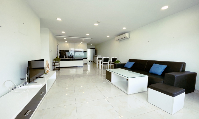 Balcony Two Bedroom Lily Serviced Apartment For Rent HCMC