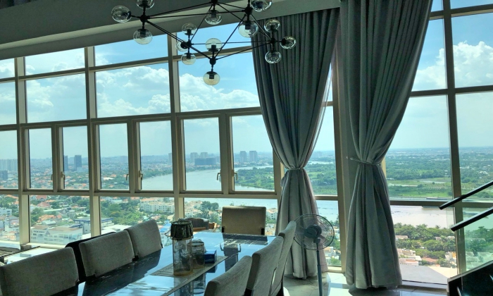 Wonderful Unfurnished Penthouse The Vista An Phu For Rent HCMC