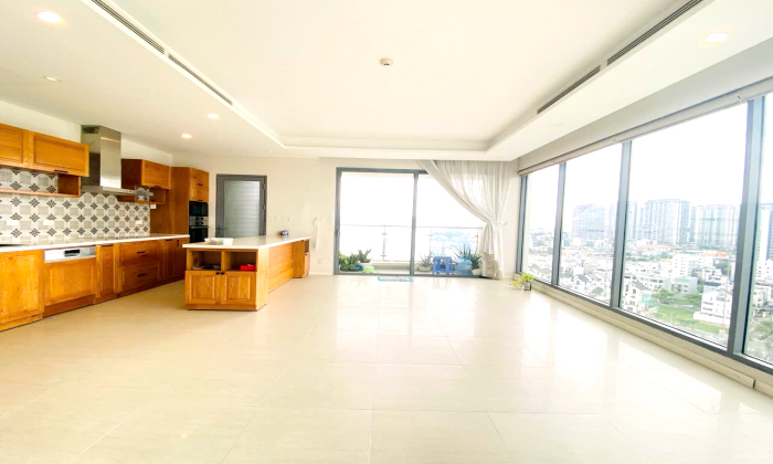 Unfurnished River View Three Bedroom Apartment For Rent HCM