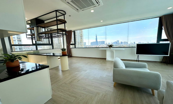 Penthouse Two Bedroom Genuss Serviced Apartment For Rent Thao Dien HCM