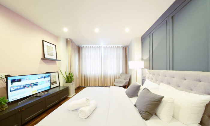 Blue Studio Justyle Serviced Apartment For Rent in District 3 HCMC