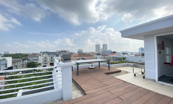 Bright Light One Bedroom Serviced Apartment For Rent in Thao Dien District 2 HCMC