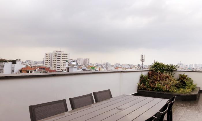 Nice Terrace Penthouse Apartment For Rent Phu Nhuan HCMC