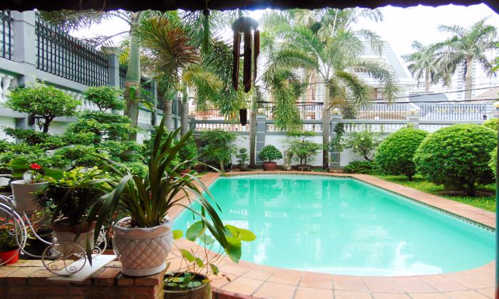  Very Big Garden and Private Pool Villa For Rent in Thao Dien HCM