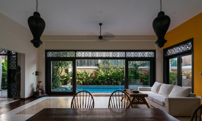 Unfurnished Indochine Style Villa For Rent Nguyen U Di Thao Dien District 2 HCMC