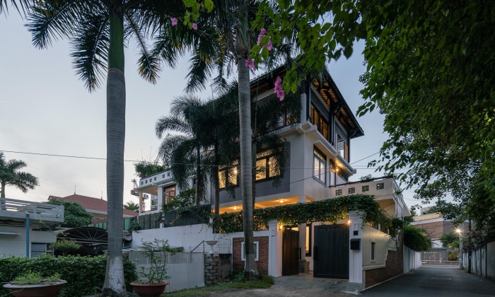 Unfurnished Indochine Style Villa For Rent Nguyen U Di Thao Dien District 2 HCMC